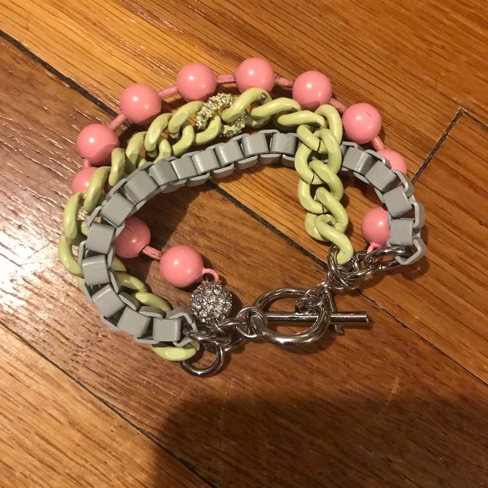 BaubleBar Three Color Multi Link Bracelet